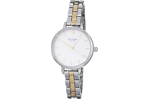 Kate Spade New York Women's Metro Slim Stainless Steel Quartz Watch, Cat Leather Watch - KSW1616