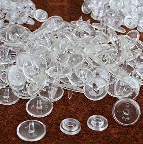 KAM Size16 T3 Clear Transparent Resin Snaps Fasteners Buttons 20 50 100 Sets (20 sets)