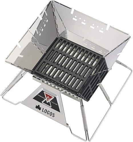 Amazon ロゴス Logos ピラミッド アイアンロストル M ロゴス Logos バーベキューコンロ 焚火台