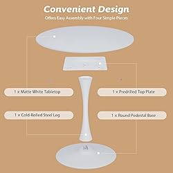VONLUCE Round Dining Table, 36 Inch Tulip Table
