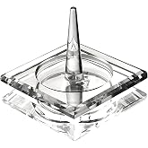 Square Crystal Glass Ring Holder for Jewelry Clear Square1