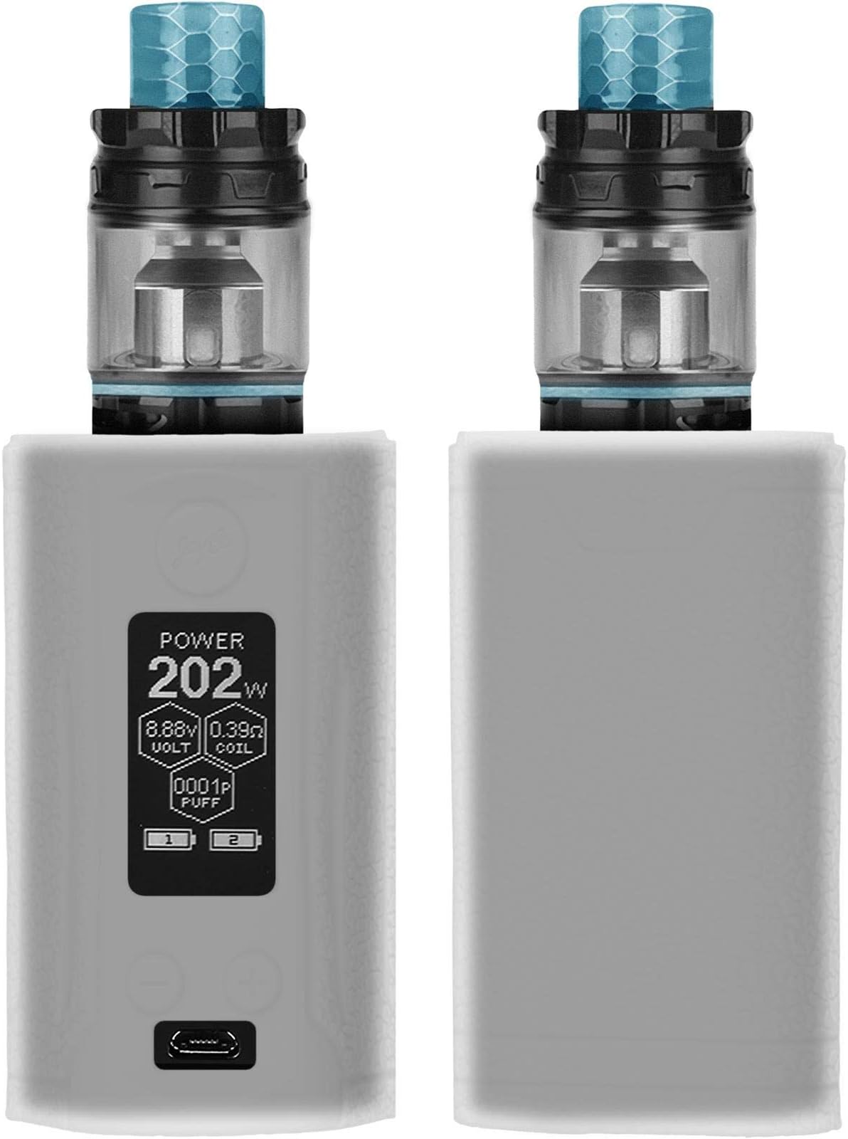 PhoneNatic Silicone Case compatible with Wismec Reuleaux RX GEN3 Dual 230W in transparent Cover