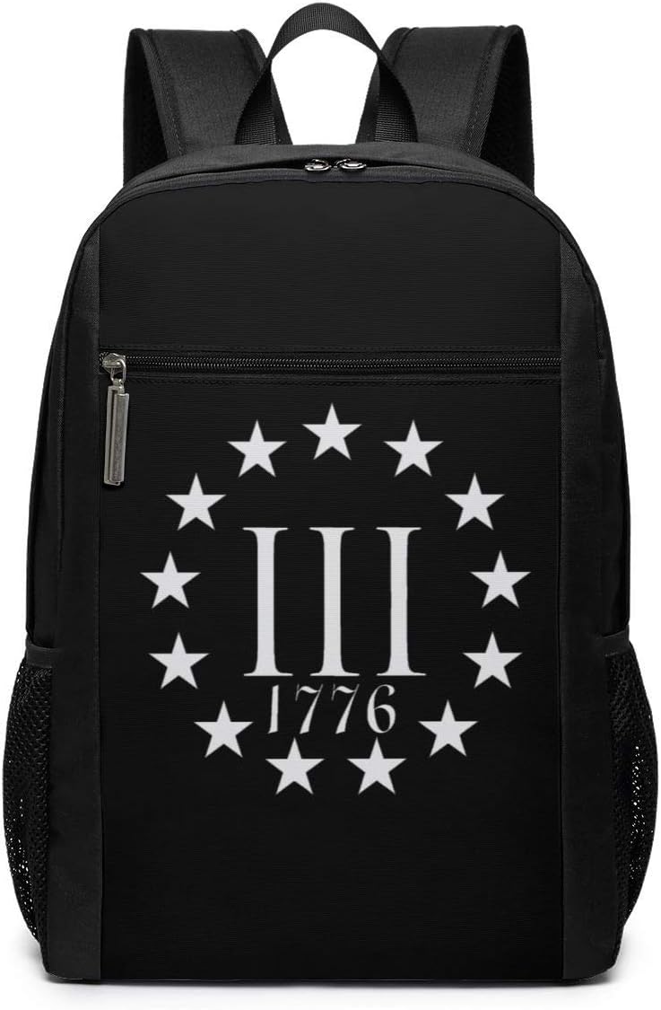 YRAI Three Percenter 1776 Symbol Backpacks Travel School Large Bags Shoulder Laptop Bag For Unisex