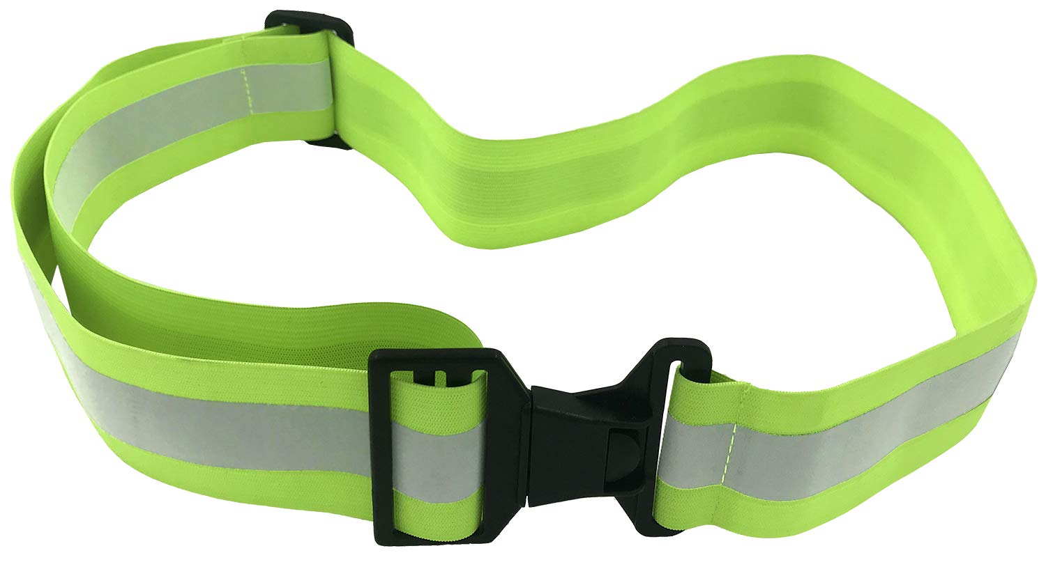 High visibility Reflective Belt, Army PT Belt. Reflective running gear for men and women for night running cycling walking. Military safety reflector strips. Adjustable reflective tape band