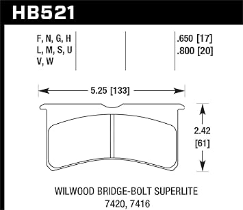 Amazon Com Hawk Dtc 60 Brake Pad Sets Hb521g 800 Automotive