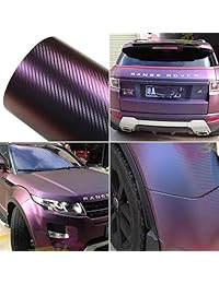 Película de fibra de carbono para envolver coche Chameleon, pegatina de vinilo de cambio de color, vinilo sin burbujas de aire, Púrpura y azulpurple and blue)
