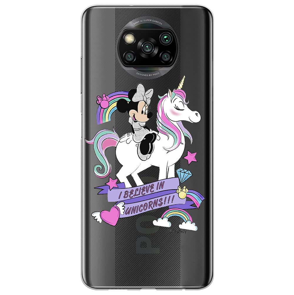 ERT GROUP mobile phone case for Xiaomi POCOPHONE X3 original and officially Licensed Disney pattern Minnie 035 optimally adapted to the shape of the mobile phone, partially transparent