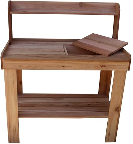 Amazon Com Outdoor Living Today Western Red Cedar Potting Bench With Removable Sink Garden Outdoor
