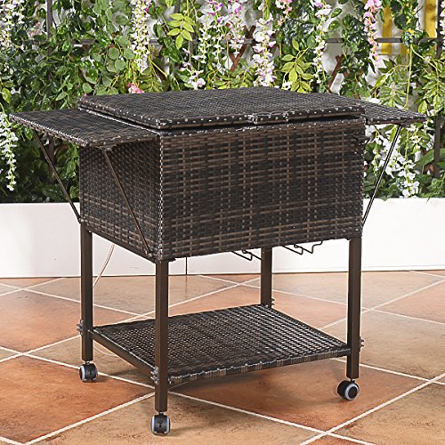 4 Giantex+Portable+Rattan+Trolley+Outdoor
