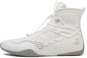 B LUCK SHOE Men’s Boxing Shoes Lightweight High-Top Training Shoes with Drawstring – Supportive Gym Footwear for Fighters LS508