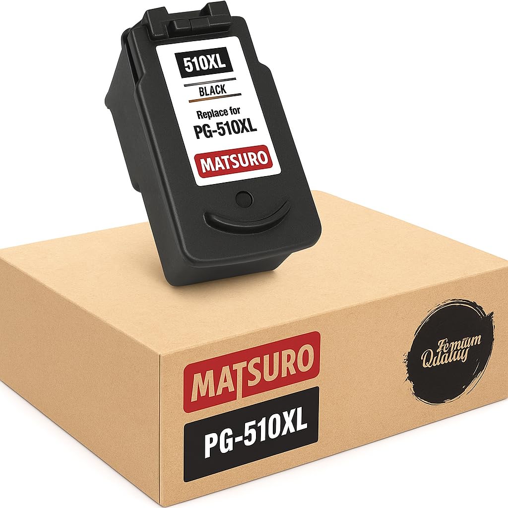 Matsuro PG-510XL PG-510 Compatible Ink Cartridge Replacement for Canon Printers – Black High Capacity(1 BLACK)