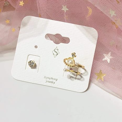 Amazon Co Jp Rongw ピアス イヤリング 衛星パール女性のファッションのワイルドイヤリング星空の簡単な日本語と韓国語の耳タイド ホーム キッチン