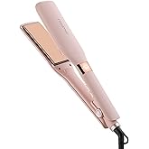 Rozamor 1.7" Wide Titanium Flat Iron Hair Straightener with Instant Heat for All Hair Types, Dual Voltage Flat Iron for Travel, 9 Temp Settings Up to 450℉