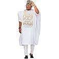 TIDOIRSA Dashiki for Men,Embroidery African Mens Clothing Dashiki Shirts and Pants Outfits 3 Pieces Set