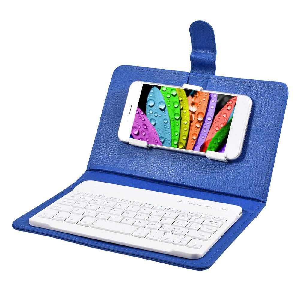 Bluetooth Wireless Keyboard With Stand for iOS/Android Phones (Blue)