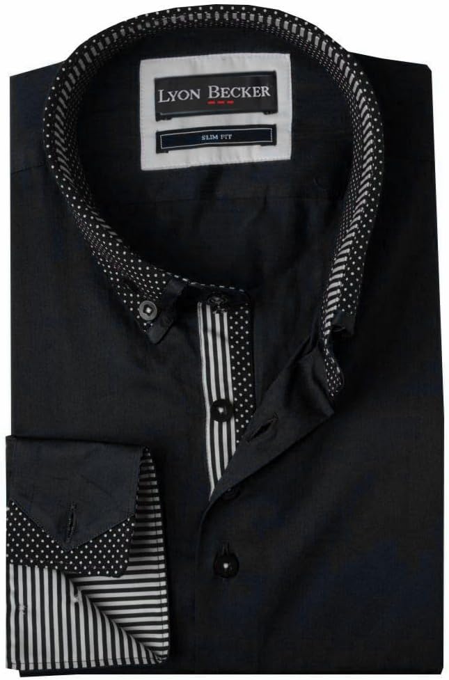Mens Designer Italian Slim Fit Formal Casual Shirts Long Sleeve Size S M L XL