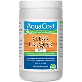 Aqua Coat Clear Lacquer in Satin Finish - Premium Water-Based for Wood &amp; Plastic - Self-Cross-Linking, Fast-Drying, Non-Yellowing, Eco-Friendly - Quart