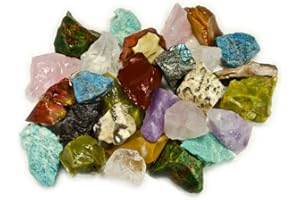 Hypnotic Gems Materials: 3 lbs (Best Value) Hand Bagged 17 Stone Type Madagascar Mix - Natural Raw Stones & Fountain Rocks for Cabbing, Cutting, Lapidary, Tumbling, Polishing & Reiki Crystal Healing