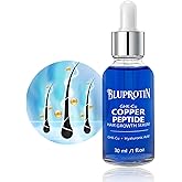 BLUPROTIN Exosome Copper Peptides Hair Growth Serum Women and Men for Thinning Hair Promotes Fullness Reduces Shedding 30ml / 1fl oz