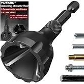Deburring External Chamfer Tool Tungsten Carbide, 1/4" Hex Shank 1/8"-3/4" | Tungsten carbide blade | Quick release | For copper, steel, aluminum, brass, plastic | Removes burrs &amp; repairs damaged bolts