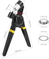 Dyna-Living Eyelet Punch Kit 12mm Grommet Pliers with 500 Grommets view 2