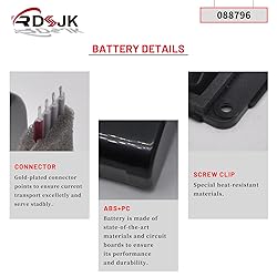RDSJK 088796 088789 088772 Battery Replacement for