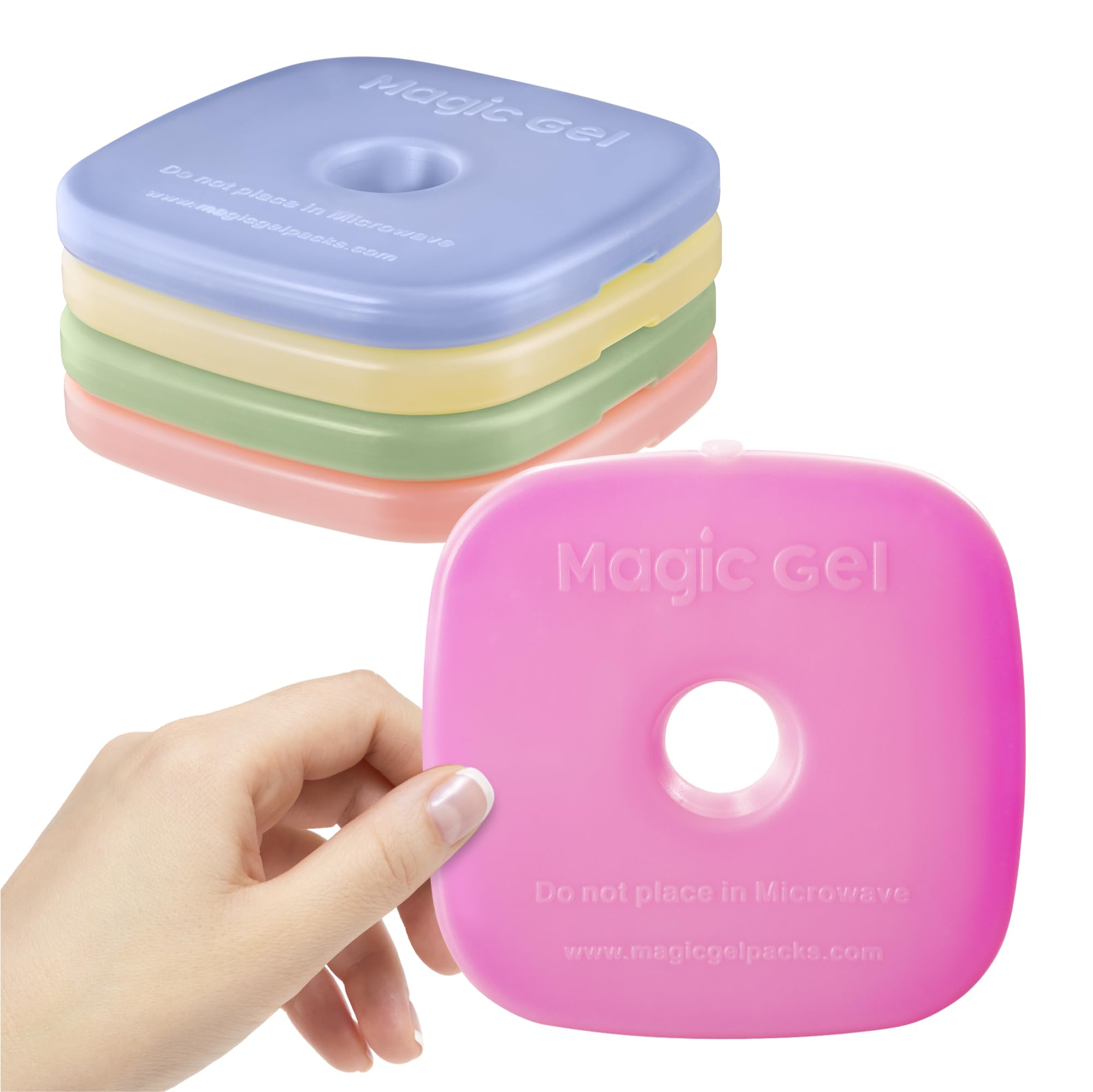 Magic Gel 5 x Ice Packs - Long Lasting Reusable Small and Thin Cold Packs - The Perfect Cooler - Stays Cold Up to 6 Hours
