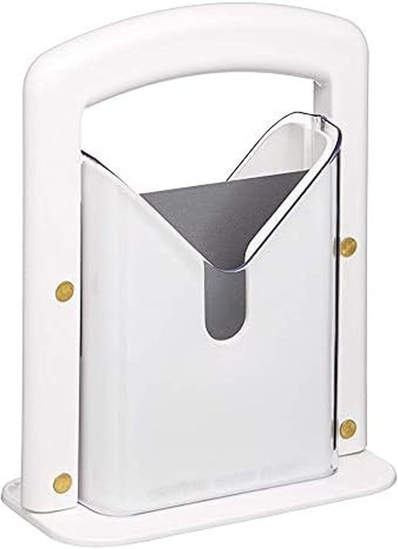 KitchenCraft Bagel Slicer Cutter White Plastic Carbon Steel Gift Box