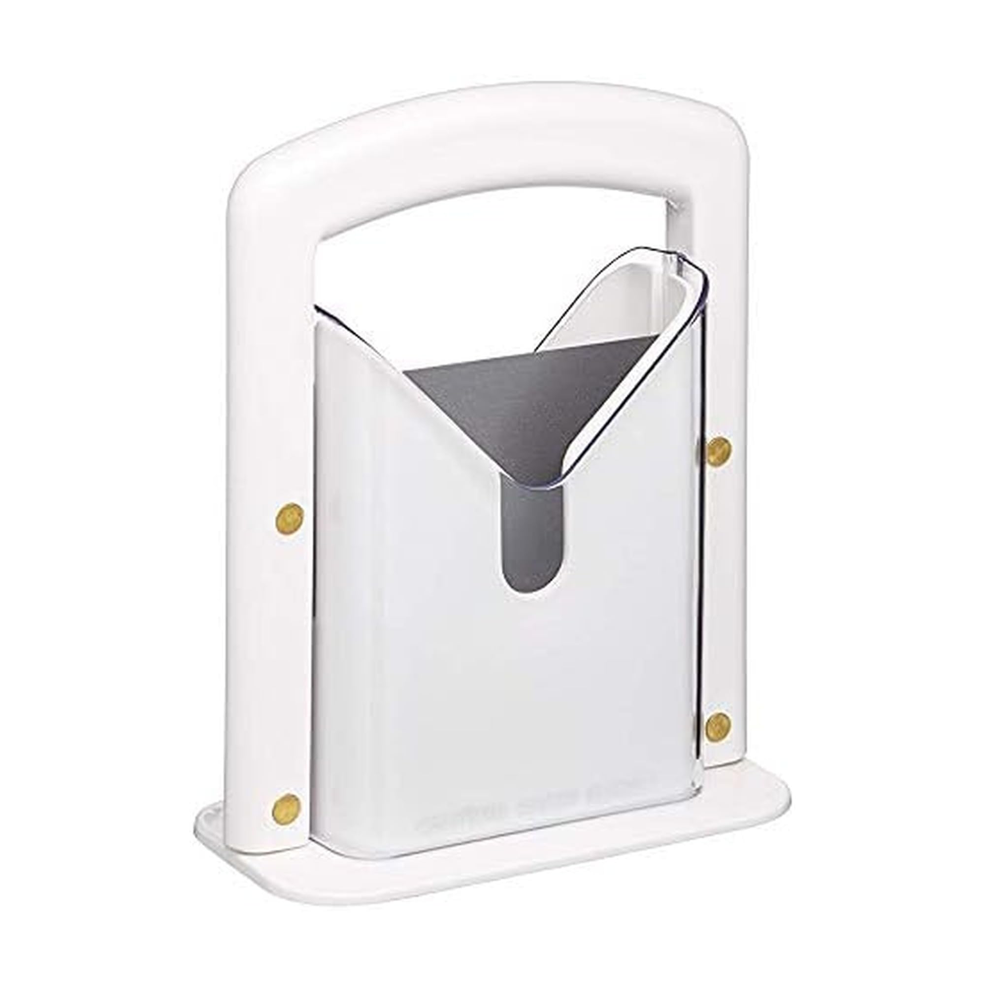 KitchenCraft Bagel Slicer and Cutter, Plastic / Carbon Steel in Gift Box, 18 x 9.5 x 23.5cm, White