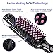 Hair Straightening Brush,OKWINT Hair Straightener Iron Brush with Double Negative Ions Anti-scald Faster Heating MCH Ceramic Technology 110-240V Travel Size Auto Shut Off Temperature Lock Function