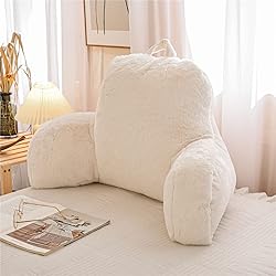 Holawakaka Standard Faux Fur Bed Rest Pillow with