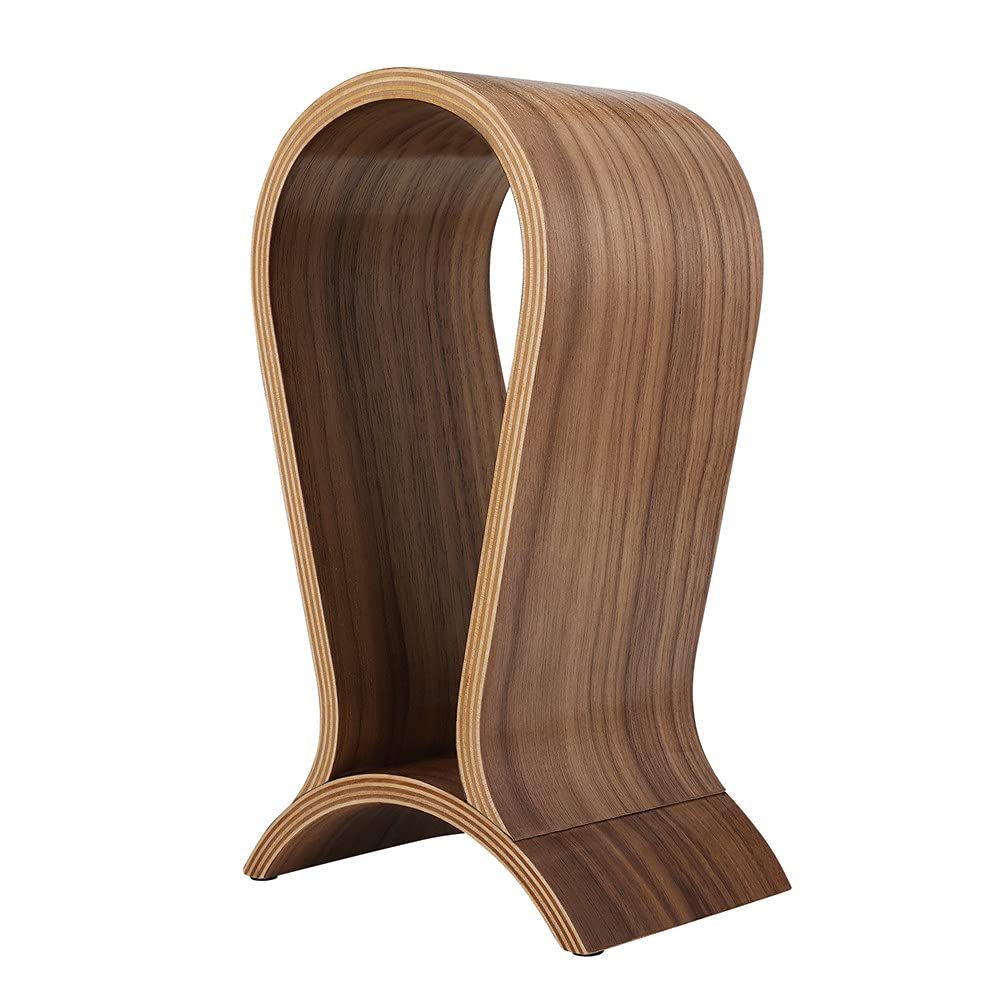 Photo 1 of Headphone Stand Wood, Headset Stand for Desk, Walnut Gaming Headphone Holder Compatible for Sennheiser, Bose, Beats, Razer, AKG, Airpod Max, HyperX