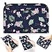 Passport Wallet Holder for Men&Women,RFID Blocking Travel Waterproof Credit Card&Money Bag Multifunctional Family Zipper Cellphone Accessories Storage Boarding Passes Organizer (Flamingo)