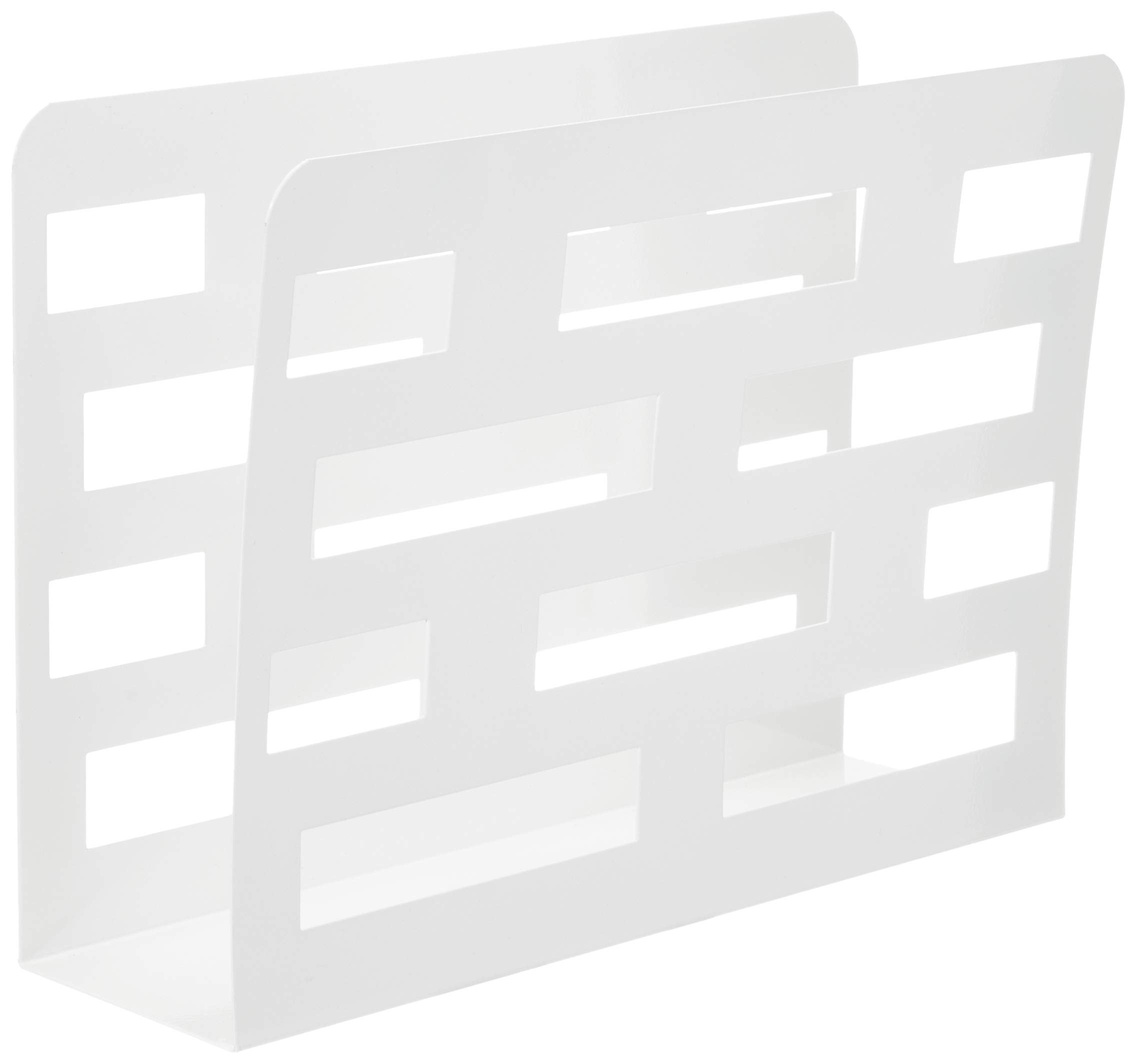 HAKU Magazine Rack White, Metal - Dim.: W 35 cm X H 26 cm X D 10 cm, Style: Modern