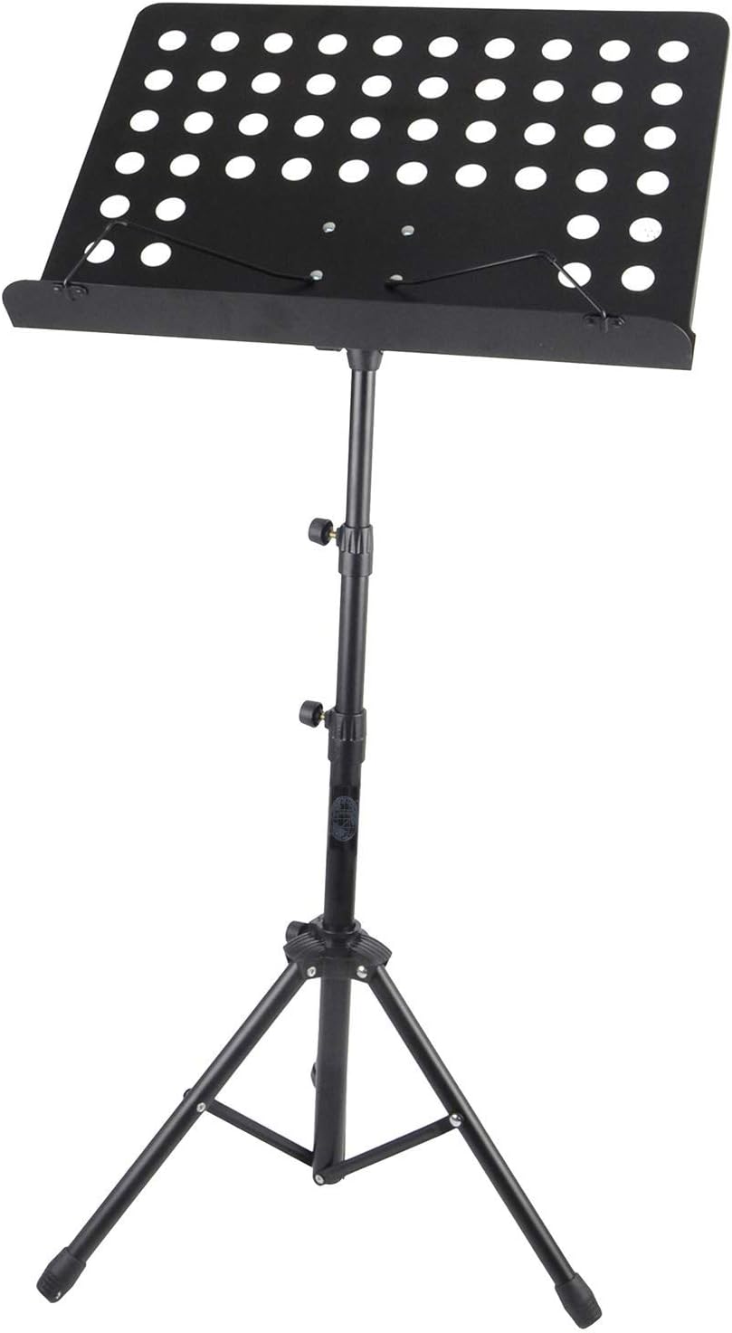 Foldable Height Adjustable Music Orchestral Book, Paper & Mic Holder Tripod Stand by Janoon (Music Book Holder Tripod Stand)