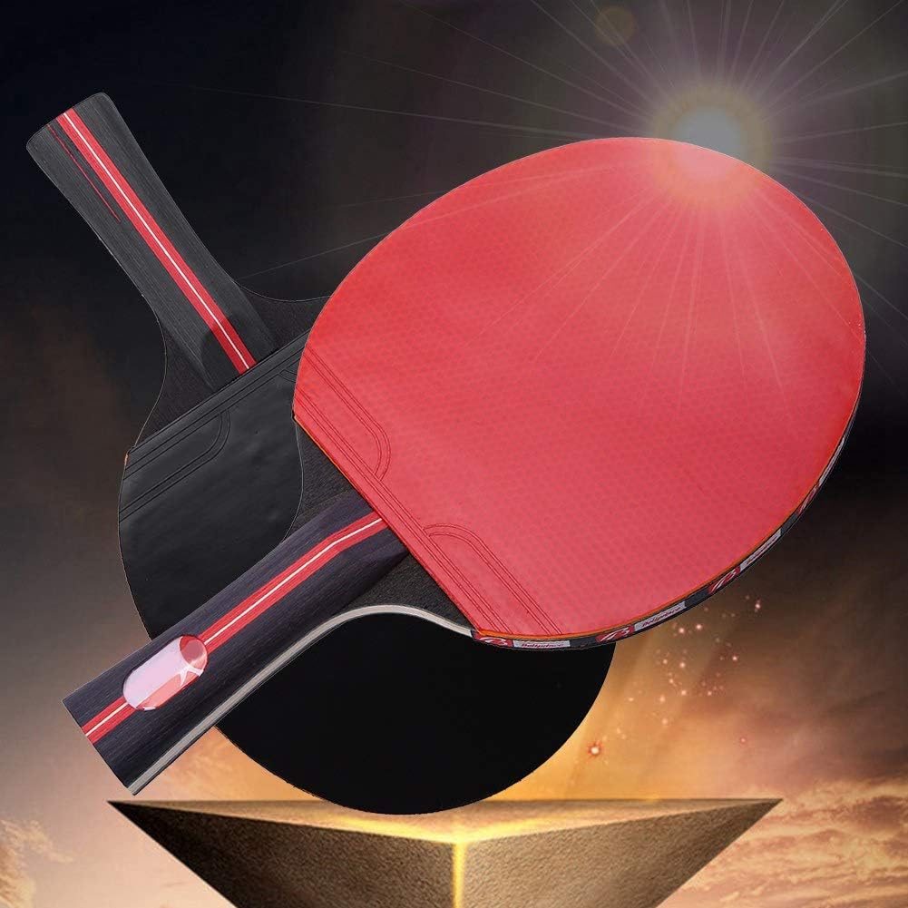 Vbest life 2pcs Table Tennis Racket, 3 pcsTable Tennis Ball (The Ball Color is stochastic) with Bag, Racket Boliprince Pong Paddle 2-Player Table Tennis Racket w/ 3 Balls for Shake-Hand Grip Players : Sports & Outdoors