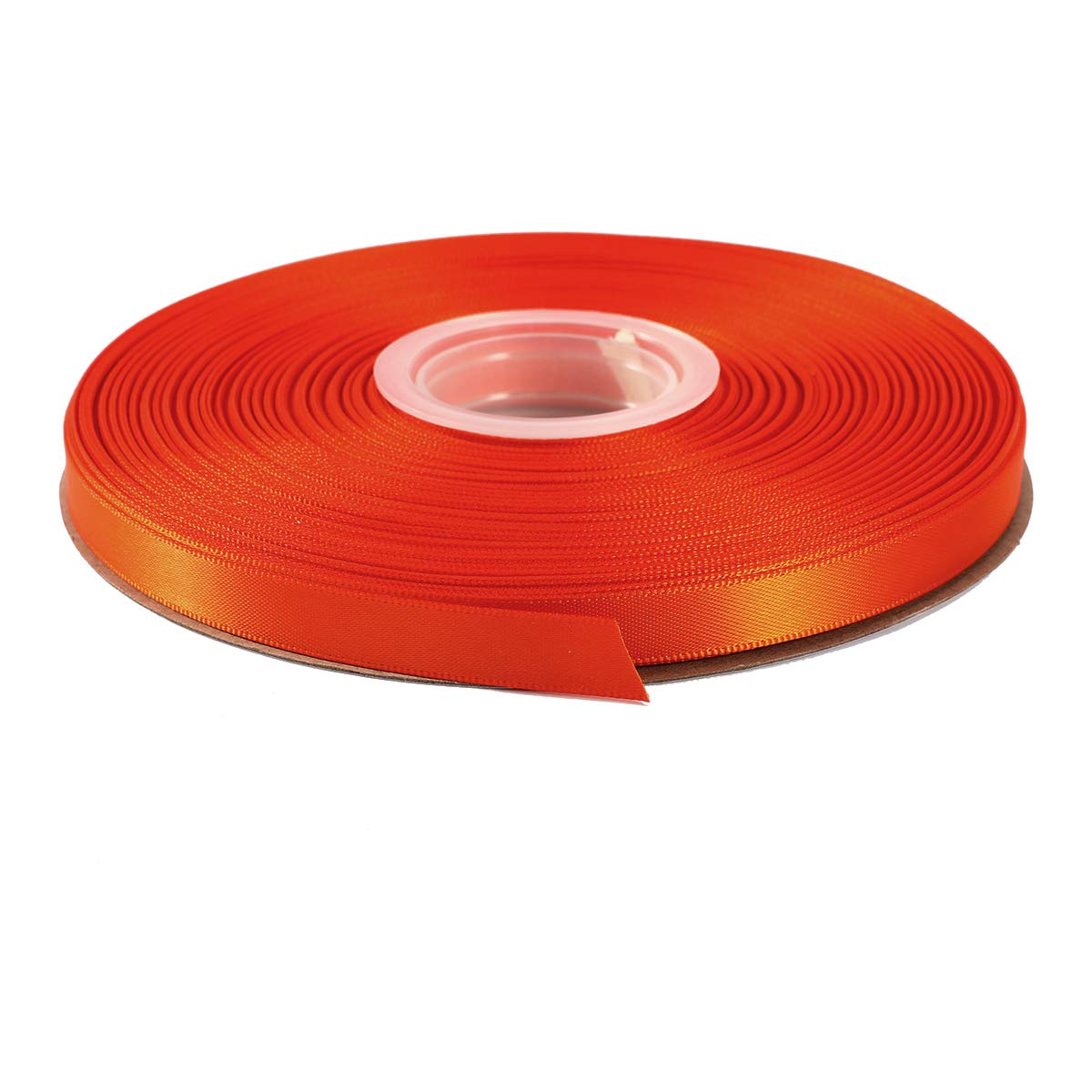 ITIsparkle 9mm Double Faced Satin Ribbon 45 Meters-Roll Set for Gift Wrapping Scrap Books Party Favor Hair Braids Baby Shower Decoration Floral Arrangement Craft Supplies, Tarrid Orange Ribbon