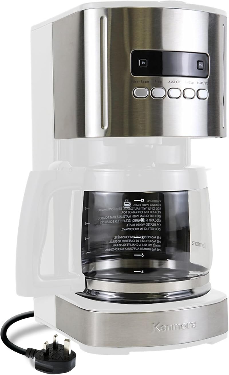 Kenmore Koolatron 12-Cup Drip Coffee Maker 1.8L Glass Pot Digital Display