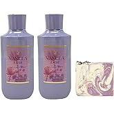 Bath & Body Works Vanilla Ease 2 Pack Body Wash Bundle with a Lavender Dream Bar Soap - Full Size