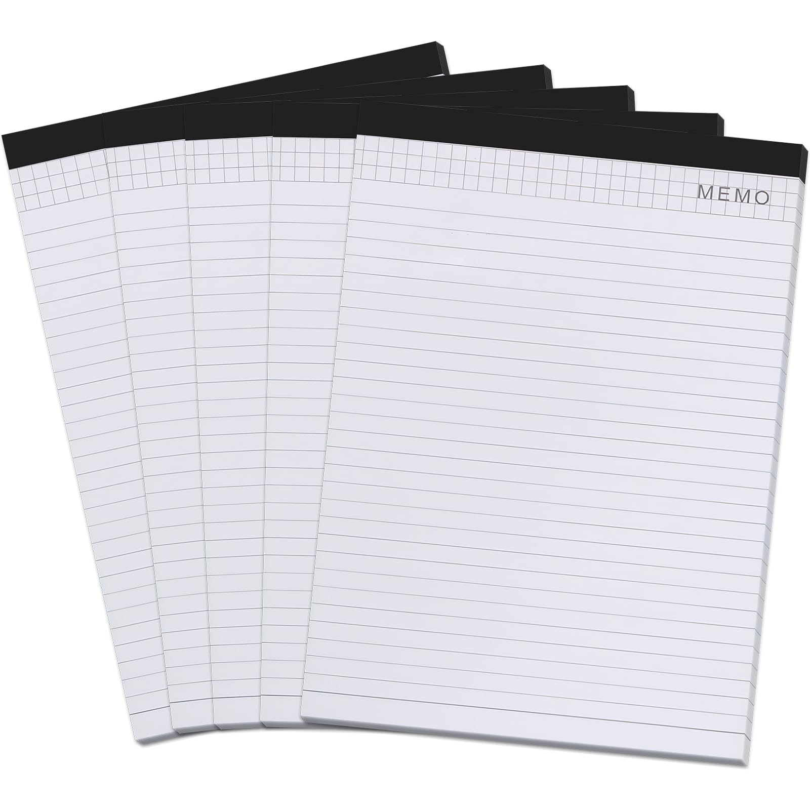 Marte Vanci A4 Lined Paper Refill Pads Writing Notepad Notebook 8 mm Lined Note Pads Refillable for Clipboard Conference Folder 40 Sheets Per Pack Memo Paper for School Office Home 5 Pack