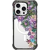 CASETiFY Ultra Impact iPhone 16 Pro Case [Strong Slim / 11.5ft 5X Militray Grade Drop Protection/Compatible with Magsafe] - My Succulent Garden - Clear Black