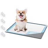 Timgle 1 Dog Pee Pad Holder Puppy Pad Tray 30 x 24 Inch | Silicone Dog Potty Tray No Spill Pee Mat Potty Cushion Holder with 4 Clamps for Pets, Easy to Clean and Store