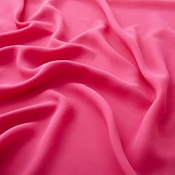 MaiMaiSuan 60" Wide Hot Pink Chiffon Fabric by The