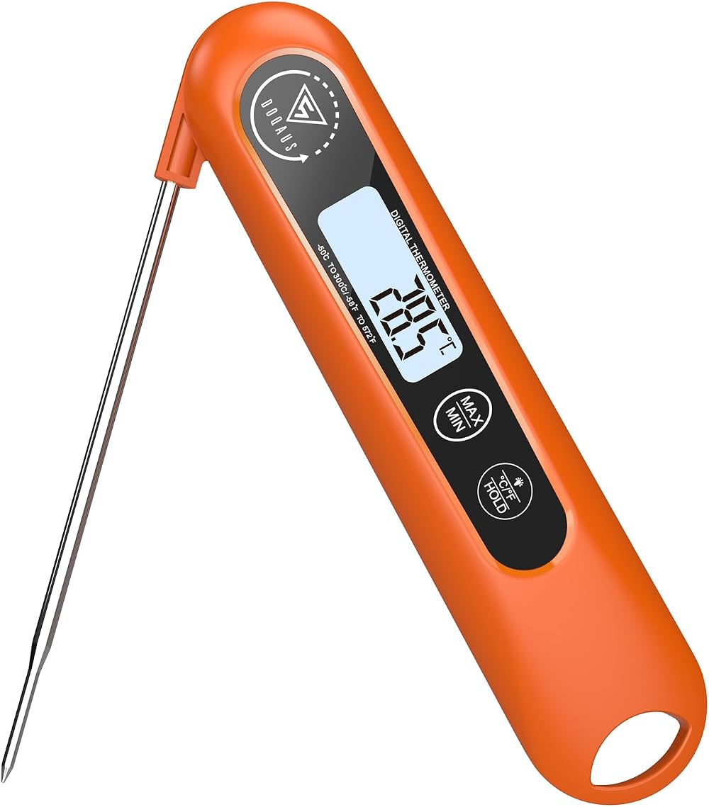 DOQAUS Meat Thermometer 3S Instant Read Backlit Foldable Probe 304 Stainless