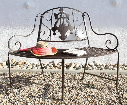 DanDiBo Gartenbank Metall Halbrund 130838 Gartenbank Sitzbank Baumbank 2 Sitzer 116cm Rundbank – Bild 6