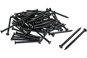 Cionyce 50pcs Hardware Nails 2 inch Length, Black Carbon Steel Point Tip Wall Cement Masonry Nail,Woodworking Nails,Concrete Nails