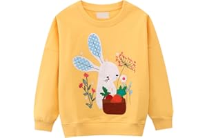 BGIRNUK Toddler Girl Sweatshirts Crewneck Cotton Long Sleeve Pullover Tops Kids Casual Outfit
