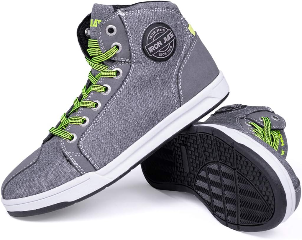 Fashion Motorcycle Boots, Street bike Casual Sneaker, Motorbike Leisure Shoes with Anti-Slip Sole