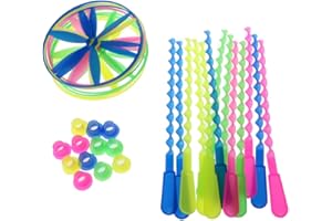 Package of 12 Twisty Flying Saucers Assorted Colors Helicopters Kids Gifts