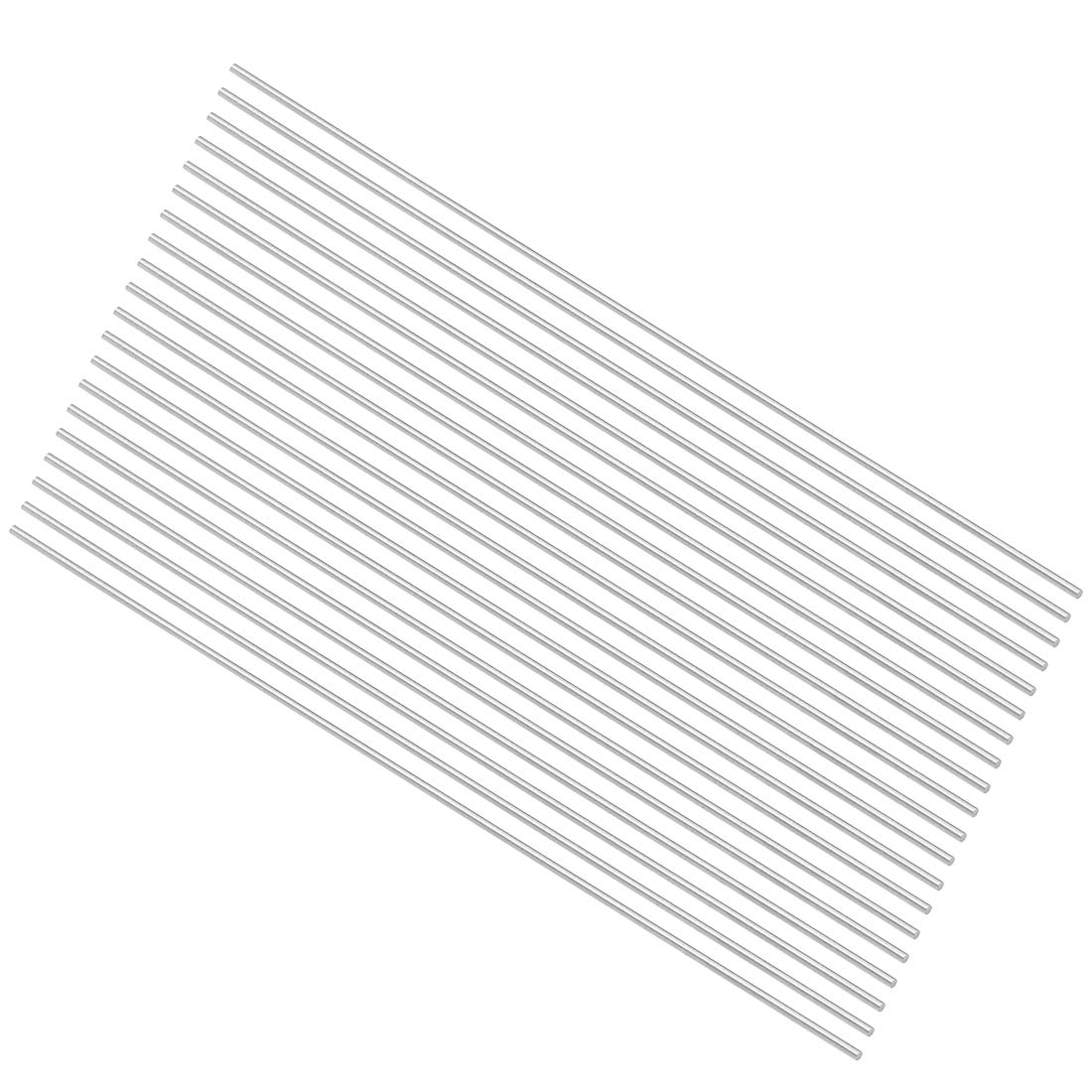 sourcing map 20pcs Round Steel Metal Rods, 1mm x 100mm High Speed Steel (HSS) Lathe Bar Stock Tool, for Shaft Gear Drill Lathes Boring Machine Turning Miniature DIY Craft, 20pcs